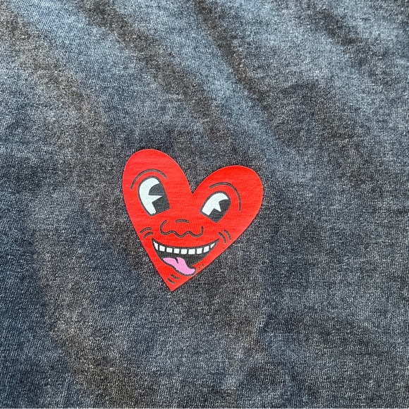 Keith Haring Charcoal Logo T (S, can fit M, see measurements) - Picture 2 of 6